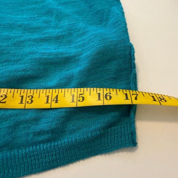 Melissa McCarthy Seven7 Cardigan Sweater Long Open Turquoise Size M NWT Casual - Picture 7 of 15